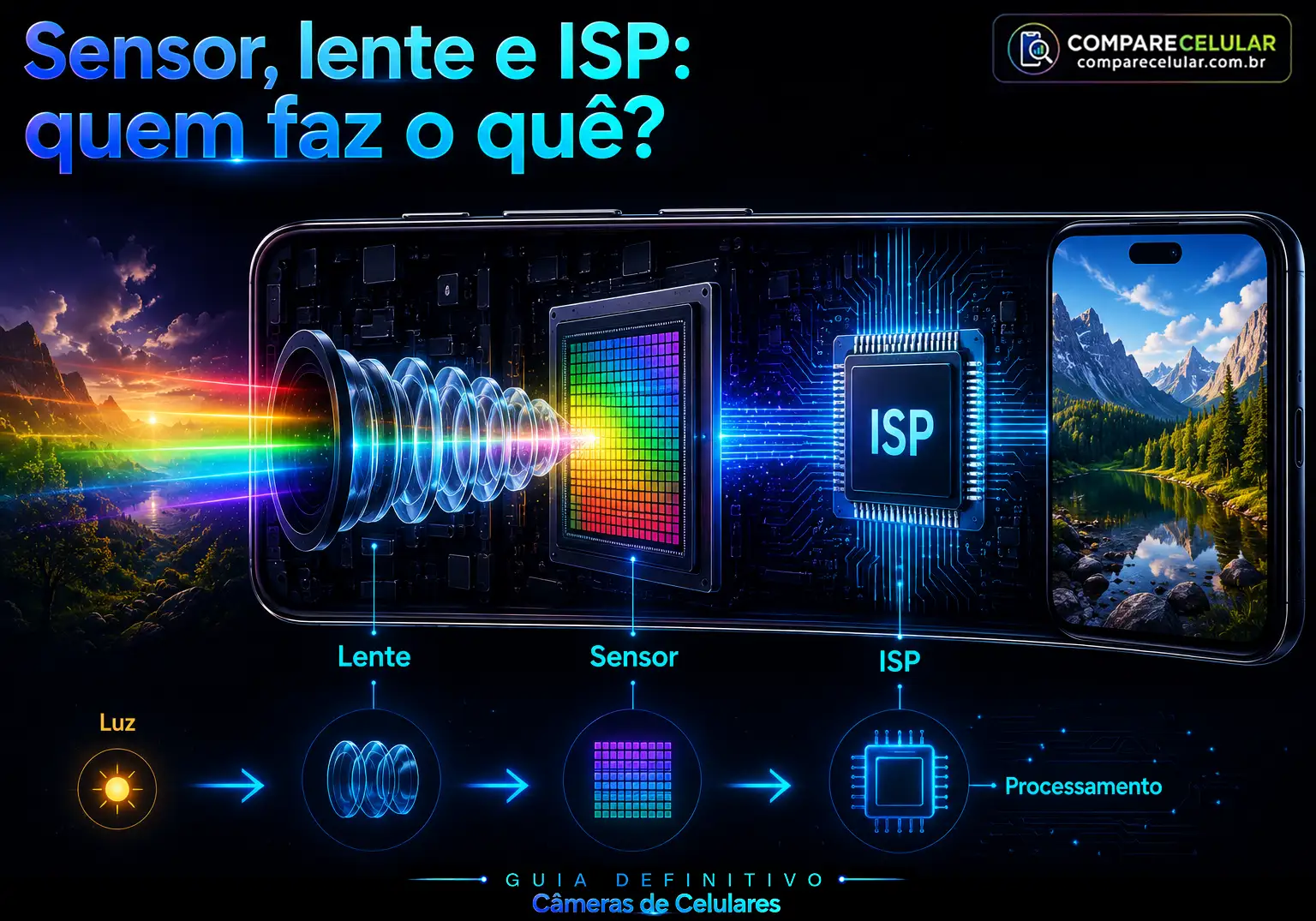 Sensor, lente e ISP: quem faz o quê?