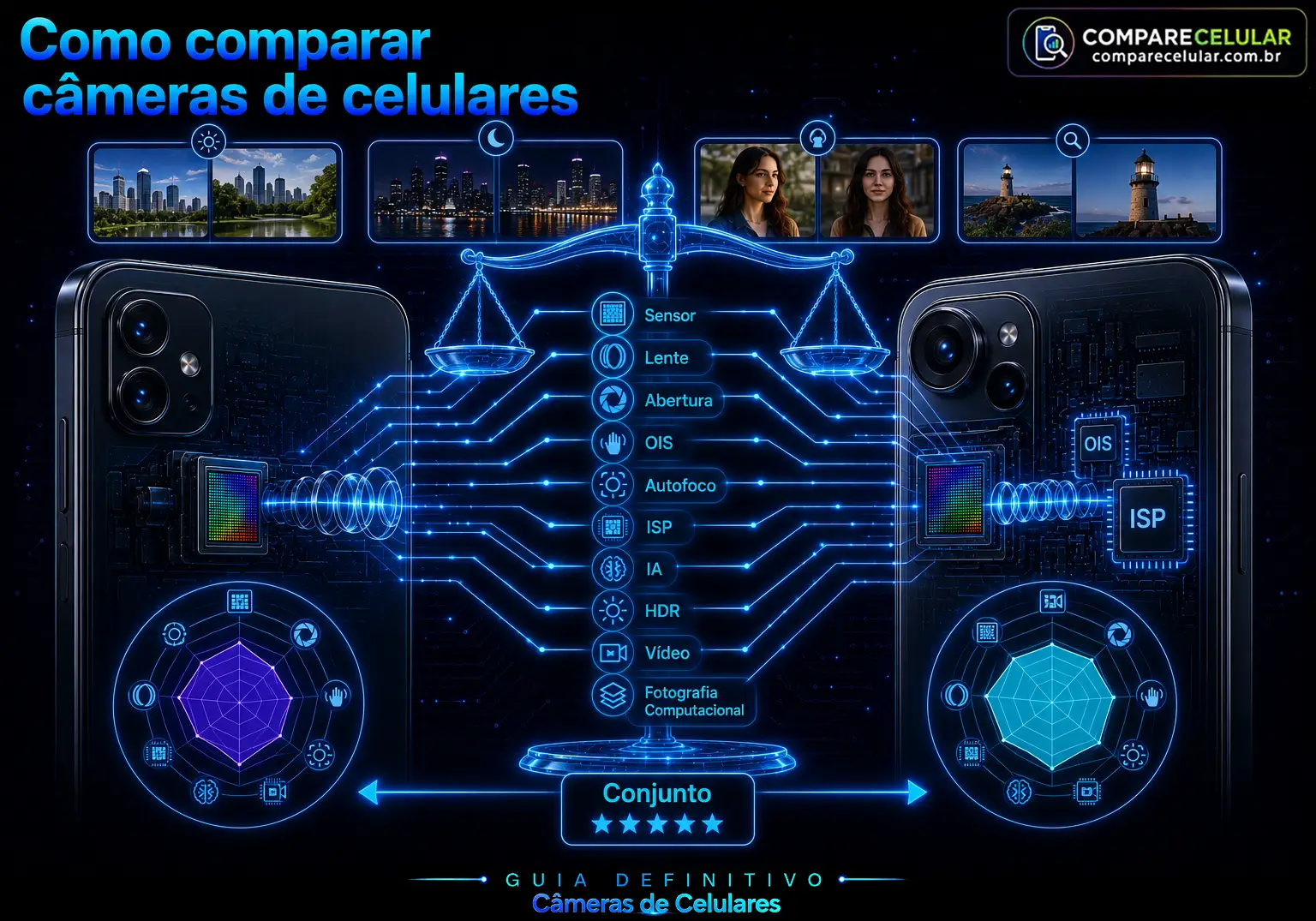 Como comparar câmeras de celulares
